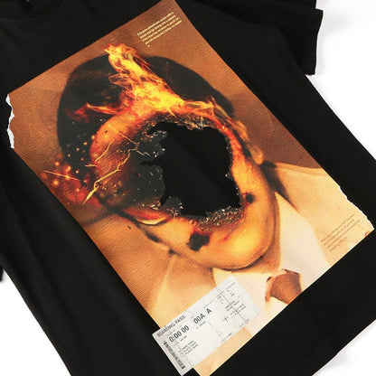 Street King Apparel "Burning Flame" Unisex Men Women Streetwear Graphic T-Shirt - Street King Apparel