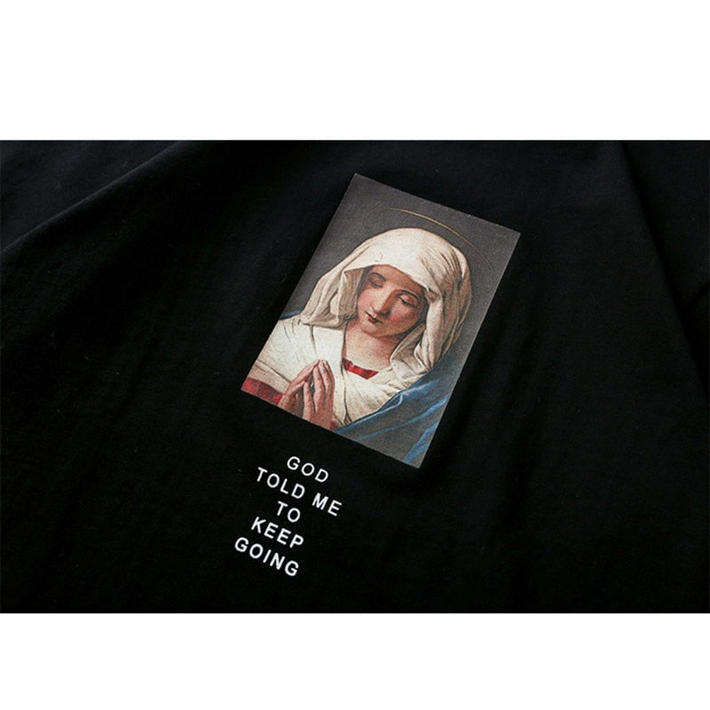 "Virgin Mary" Unisex Men Women Streetwear Graphic T-Shirt - Street King Apparel