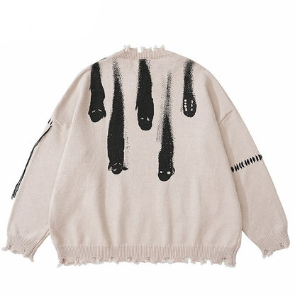 "Falling Ghost" Unisex Men Women Streetwear Graphic Sweater - Street King Apparel