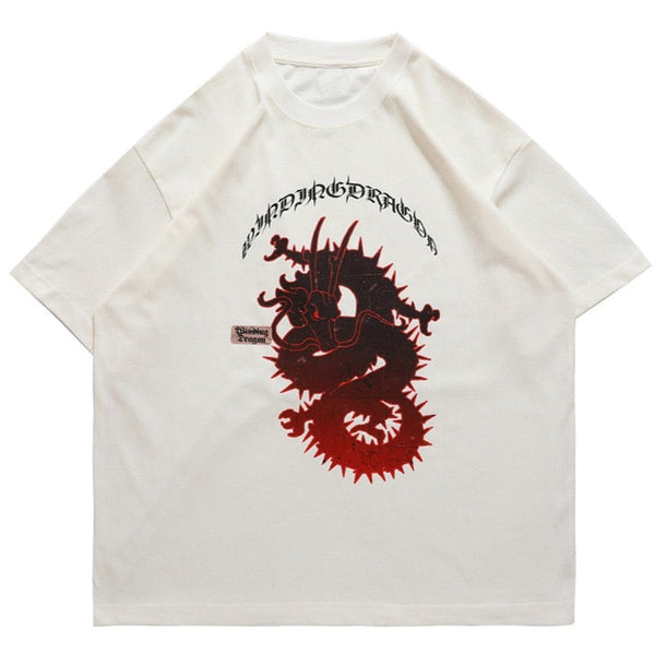 "Red Dragon" Unisex Men Women Streetwear Graphic T-Shirt - Street King Apparel