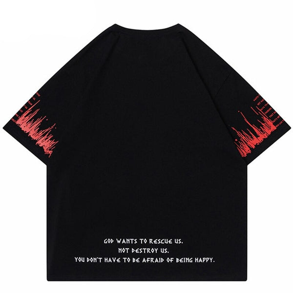 "Fire Flame" Unisex Men Women Streetwear Graphic T-Shirt - Street King Apparel