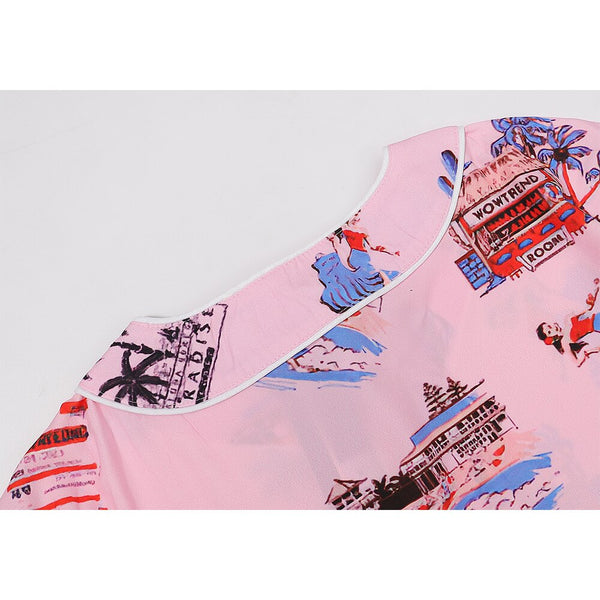 "Surfs" Unisex Men Women Streetwear Graphic Button Up Shirt - Street King Apparel