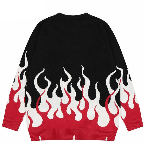 "Fire To The Flame" Unisex Men Women Streetwear Graphic Sweater - Street King Apparel