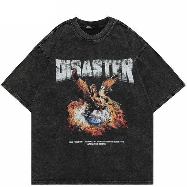 "Diaster" Unisex Men Women Streetwear Graphic T-Shirt - Street King Apparel