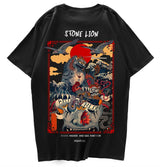 "Stone Lion” Men Women Streetwear Unisex Graphic T-Shirt - Street King Apparel