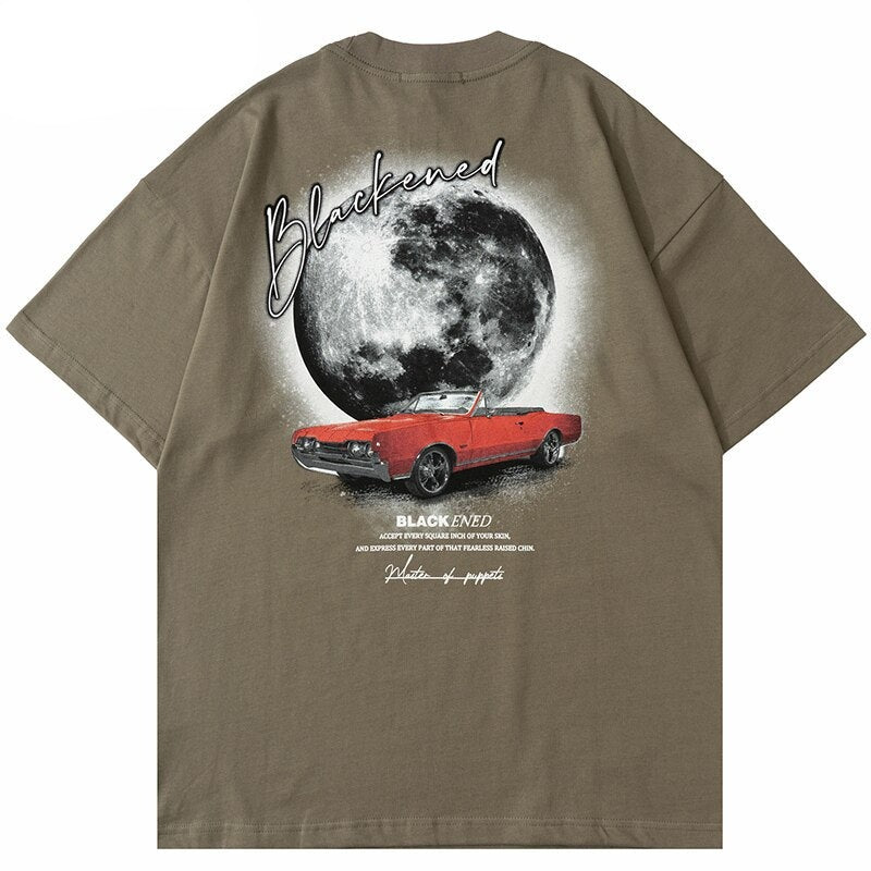 "Landed On Moon" Unisex Men Women Streetwear Graphic T-Shirt - Street King Apparel