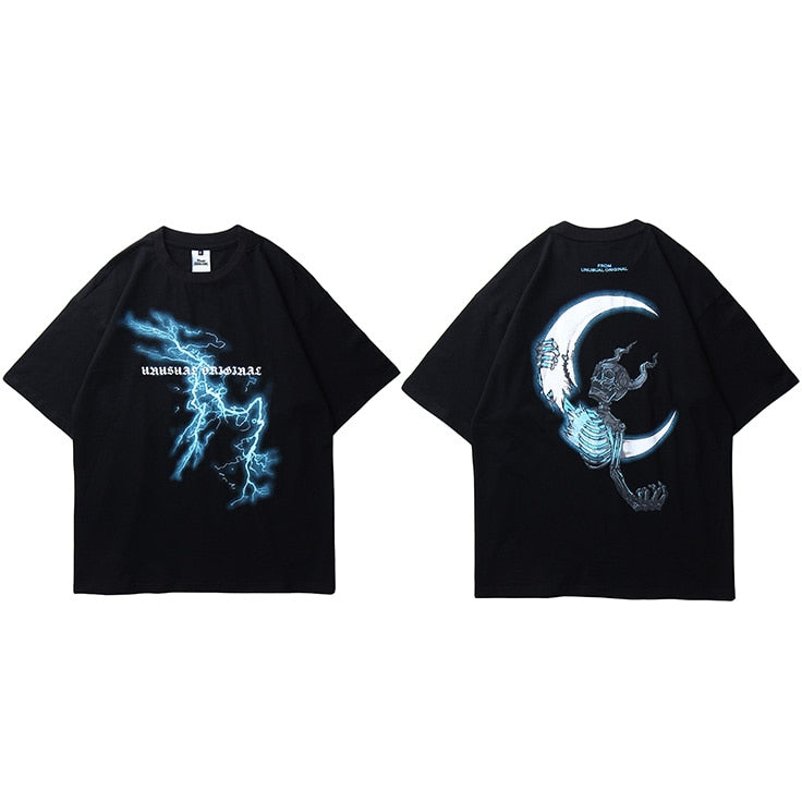 "Moon King" Unisex Men Women Streetwear Graphic T-Shirt - Street King Apparel