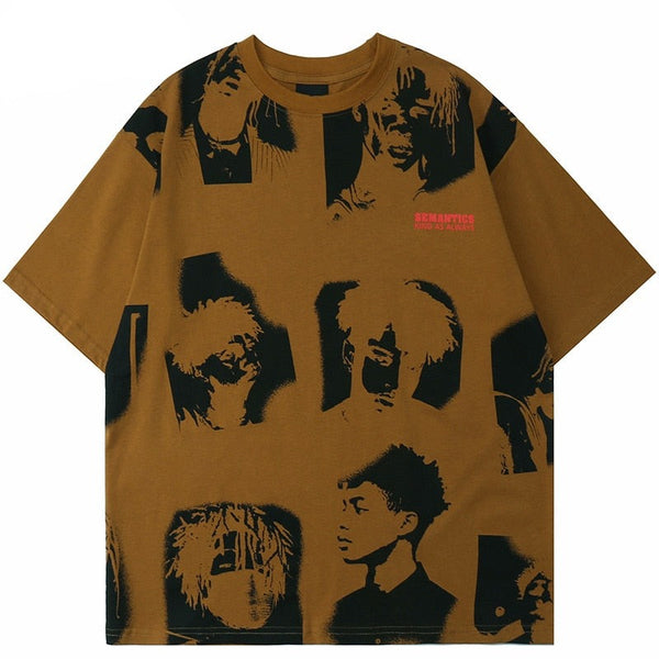 "Faces" Unisex Men Women Streetwear Graphic T-Shirt - Street King Apparel