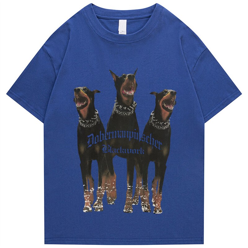 "Doberman" Men Women Streetwear Unisex Graphic T-Shirt - Street King Apparel