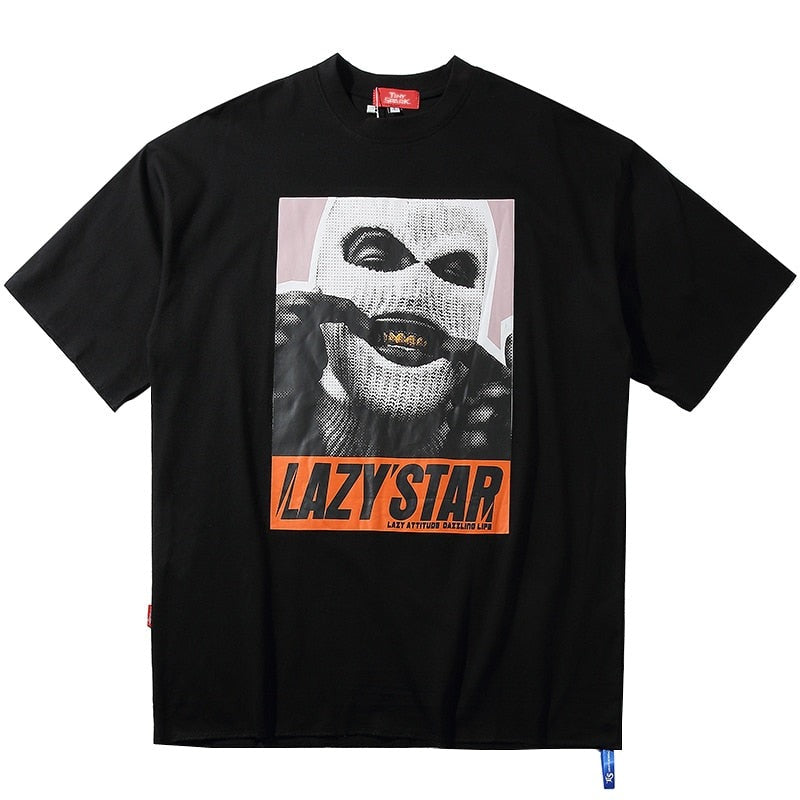 "Lazy Star" Unisex Men Women Streetwear Graphic T-Shirt - Street King Apparel