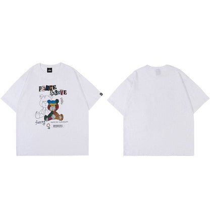 "Peace and Love" Unisex Men Women Streetwear Graphic T-Shirt - Street King Apparel