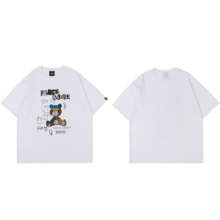 "Peace and Love" Unisex Men Women Streetwear Graphic T-Shirt - Street King Apparel