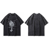 "Stripped Skeleton" Unisex Men Women Streetwear Graphic T-Shirt - Street King Apparel