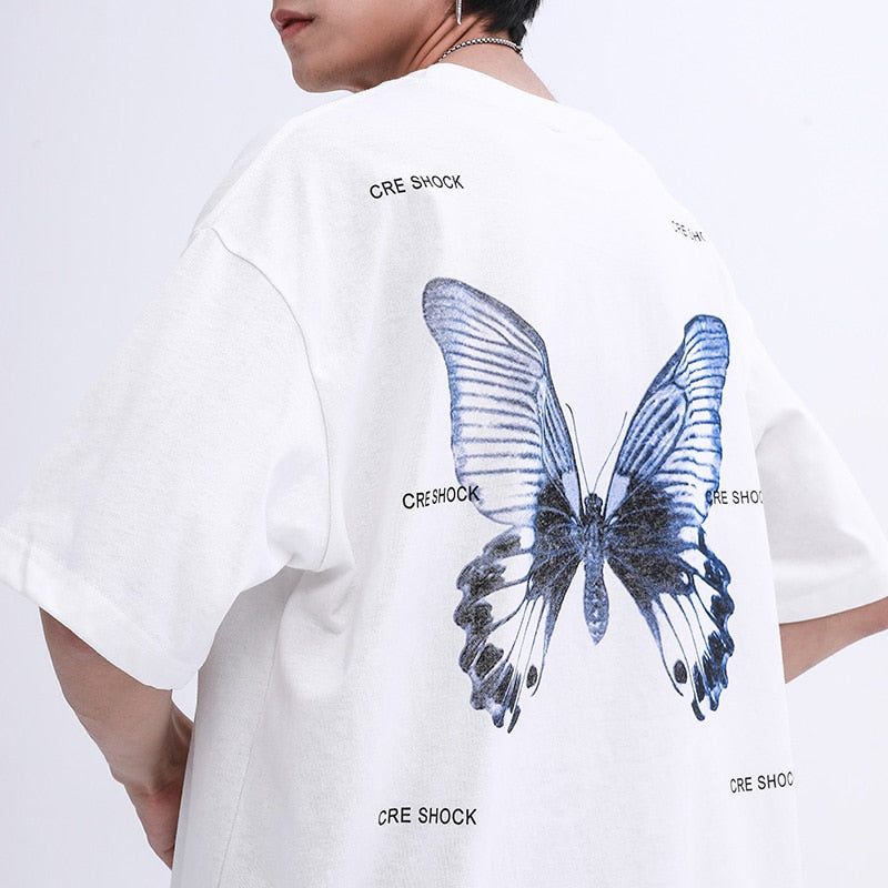 "White Butterfly" Unisex Men Women Streetwear Graphic T-Shirt - Street King Apparel