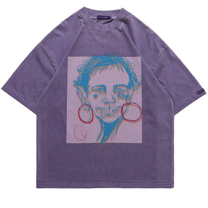 Street King Apparel "Broken Face" Unisex Men Women Streetwear Graphic T-Shirt - Street King Apparel