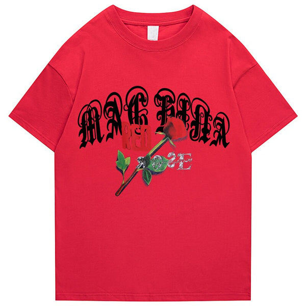 "Rose” Men Women Streetwear Unisex Graphic T-Shirt - Street King Apparel