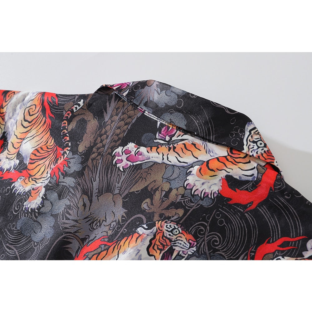 "Fury" Unisex Men Women Streetwear Graphic Button Up Shirt - Street King Apparel