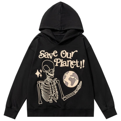 "Save Our Planet" Unisex Men Women Streetwear Graphic Hoodie - Street King Apparel
