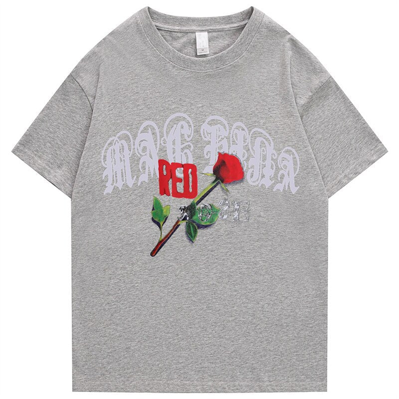 "Rose” Men Women Streetwear Unisex Graphic T-Shirt - Street King Apparel