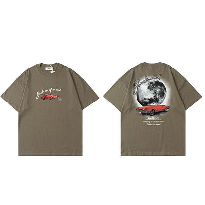 "Landed On Moon" Unisex Men Women Streetwear Graphic T-Shirt - Street King Apparel