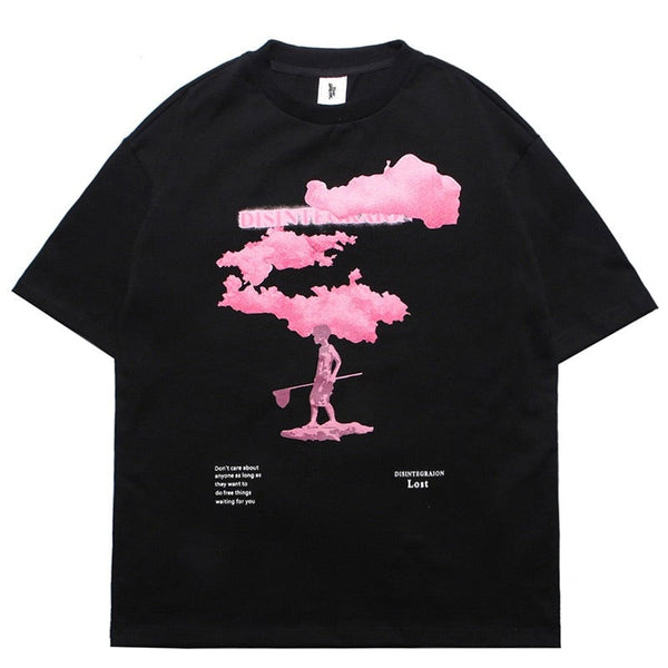 "Pink Smoke" Unisex Men Women Streetwear Graphic T-Shirt - Street King Apparel