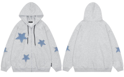 "Purple Star" Unisex Men Women Streetwear Graphic Hoodie - Street King Apparel