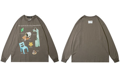 "Sitting Down" Unisex Men Women Streetwear Graphic Sweatshirt - Street King Apparel