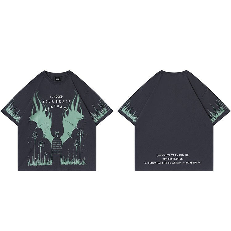 "Fire Flame" Unisex Men Women Streetwear Graphic T-Shirt - Street King Apparel