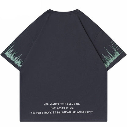"Fire Flame" Unisex Men Women Streetwear Graphic T-Shirt - Street King Apparel