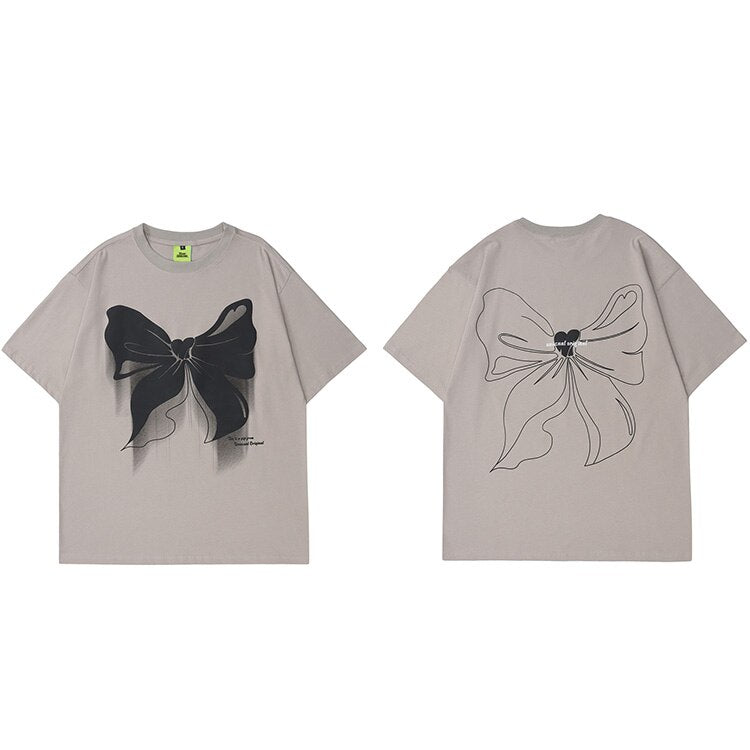 Street King Apparel "Bowknot Butterfly" Unisex Men Women Streetwear Graphic T-Shirt - Street King Apparel