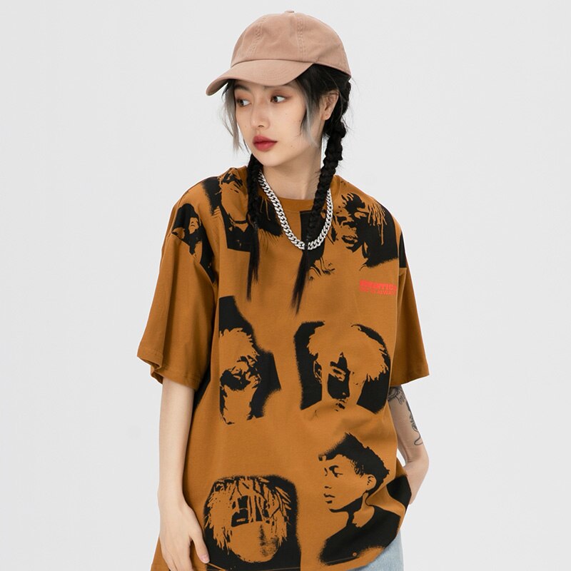 "Faces" Unisex Men Women Streetwear Graphic T-Shirt - Street King Apparel