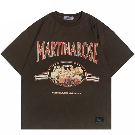 "Vintage Rose" Unisex Men Women Streetwear Graphic T-Shirt - Street King Apparel