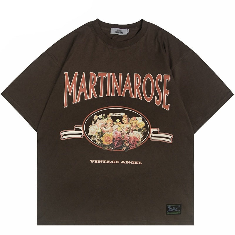 "Vintage Rose" Unisex Men Women Streetwear Graphic T-Shirt - Street King Apparel