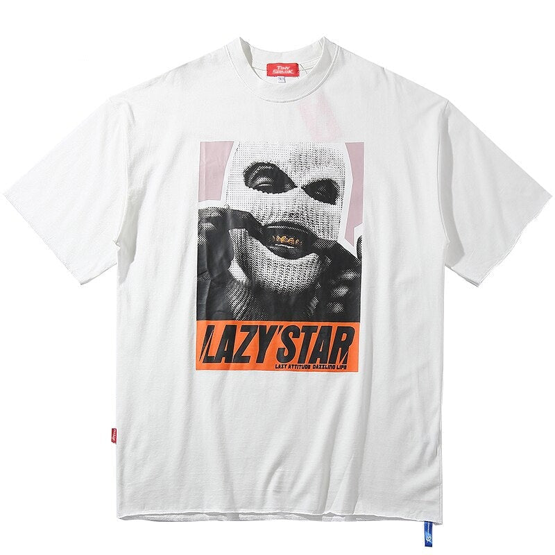 "Lazy Star" Unisex Men Women Streetwear Graphic T-Shirt - Street King Apparel