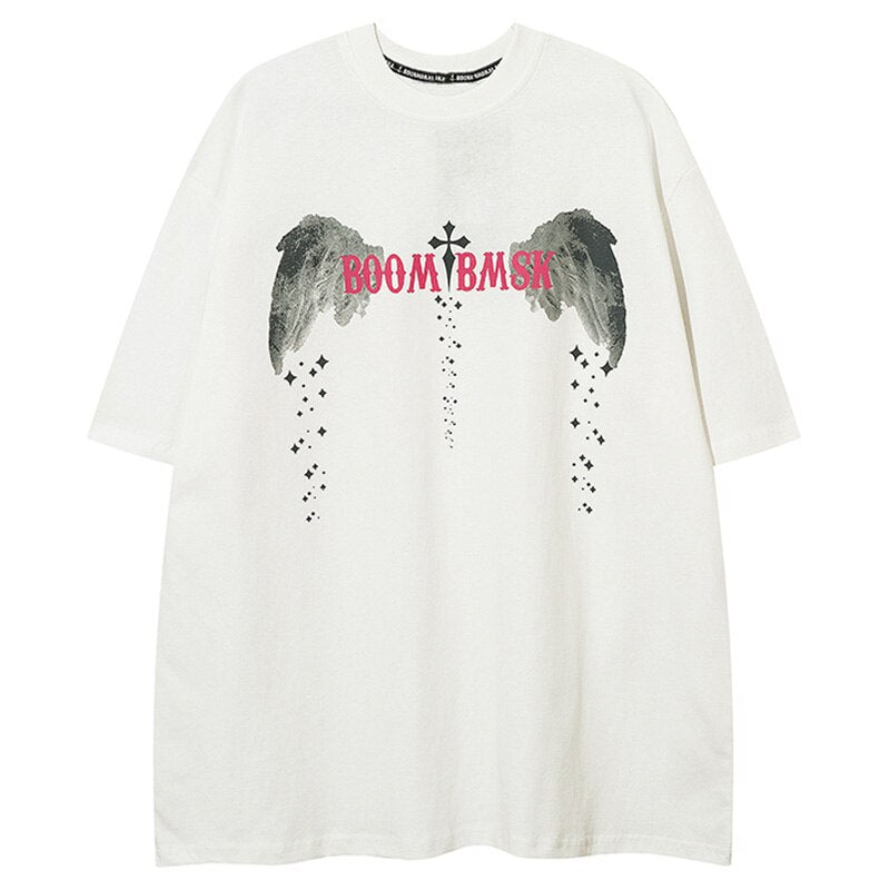 "White Wings" Unisex Men Women Streetwear Graphic T-Shirt - Street King Apparel