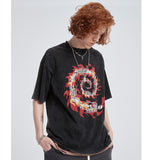 "Fire Flame" Unisex Men Women Streetwear Graphic T-Shirt - Street King Apparel