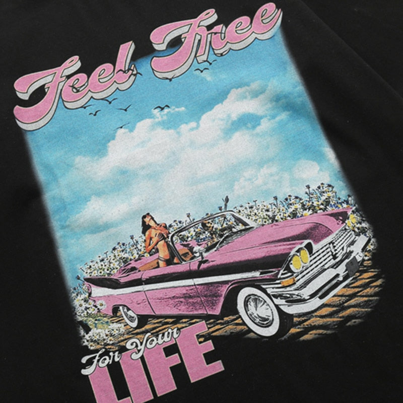 "Feel Free" Unisex Men Women Streetwear Graphic T-Shirt - Street King Apparel