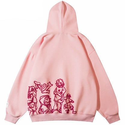"Tied Up & Down" Unisex Men Women Streetwear Graphic Hoodie - Street King Apparel