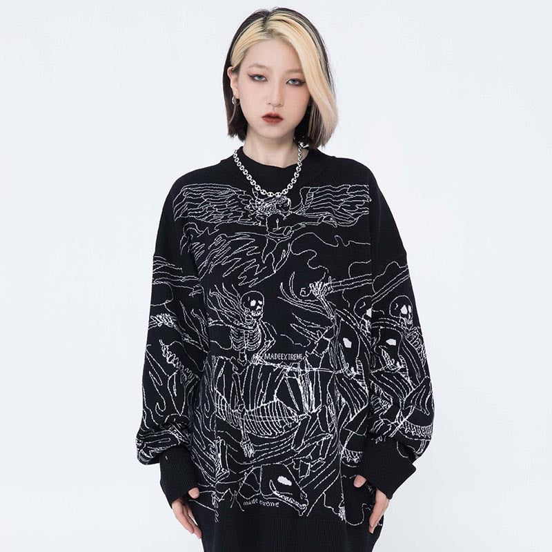 "Dead Army" Unisex Men Women Streetwear Graphic Sweater - Street King Apparel