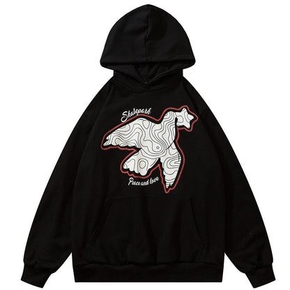 "Abstract" Men Women Unisex Graphic Streetwear Hoodie Daulet Apparel