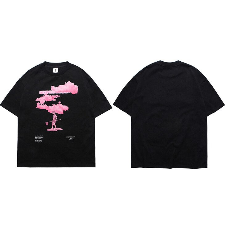 "Pink Smoke" Unisex Men Women Streetwear Graphic T-Shirt - Street King Apparel
