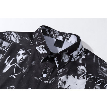 "Many Men" Unisex Men Women Streetwear Button Shirt - Street King Apparel