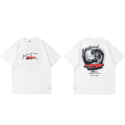 "Landed On Moon" Unisex Men Women Streetwear Graphic T-Shirt - Street King Apparel