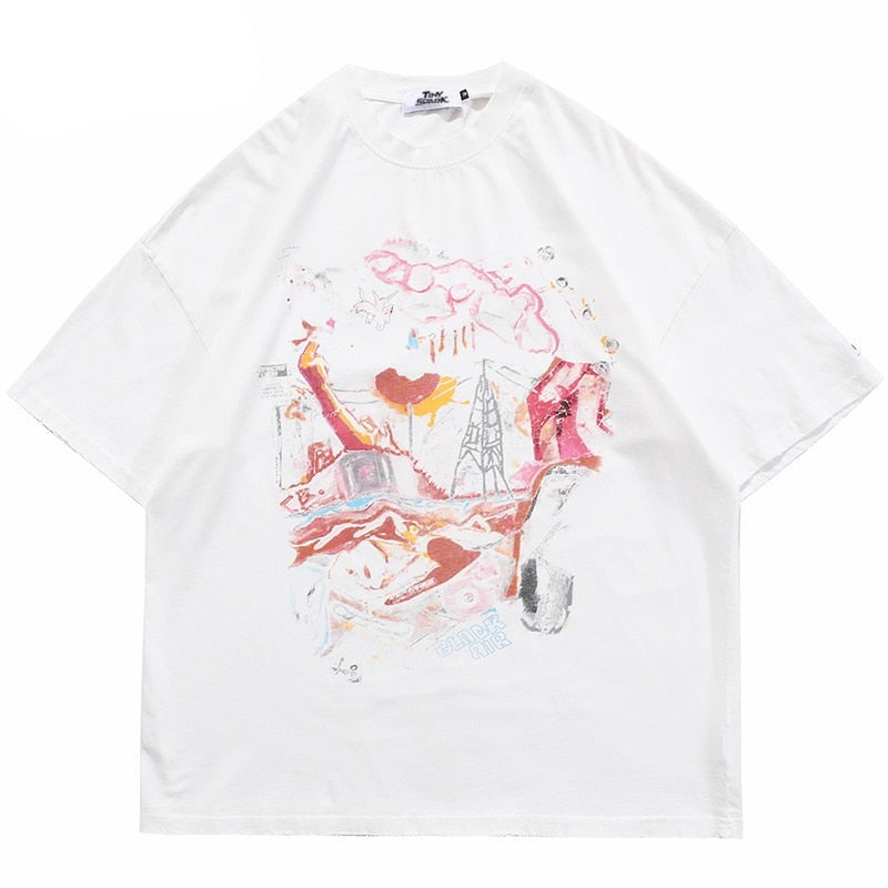 "Wonderland" Unisex Men Women Streetwear Graphic T-Shirt - Street King Apparel