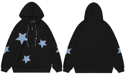 "Purple Star" Unisex Men Women Streetwear Graphic Hoodie - Street King Apparel