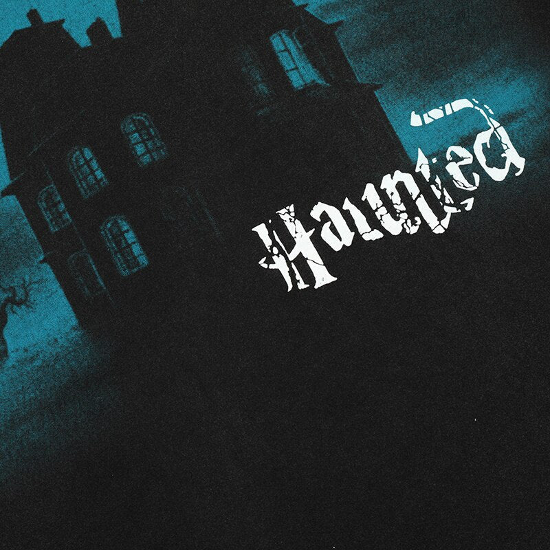 "Haunted House" Unisex Men Women Streetwear Graphic T-Shirt - Street King Apparel