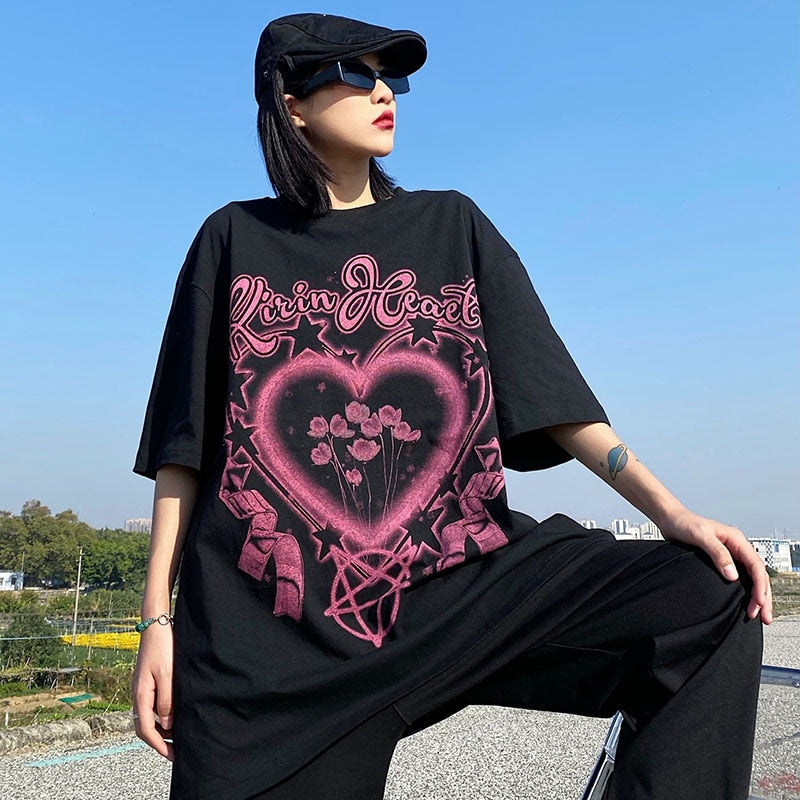 "Heart Garden" Unisex Men Women Streetwear Graphic T-Shirt - Street King Apparel