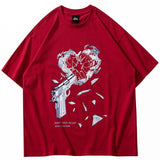 Street King Apparel "Blue Heart" Unisex Men Women Streetwear Graphic T-Shirt - Street King Apparel