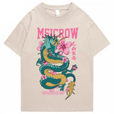 "Peace Dragon" Men Women Streetwear Unisex Graphic T-Shirt - Street King Apparel