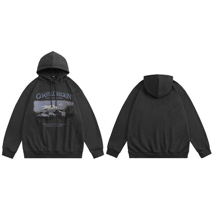 "Mountain Coast" Unisex Men Women Streetwear Graphic Hoodie - Street King Apparel